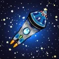 TheToonPlanet-Portfolio-Illustration-Spaceships-Rockets-02 Space shuttle and rockets vector illustration