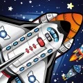 TheToonPlanet-Portfolio-Illustration-Spaceships-Rockets-06 Space shuttle and rockets vector illustration