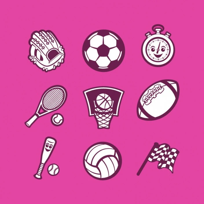 Sports vector avatars Sports vector avatar design icon set