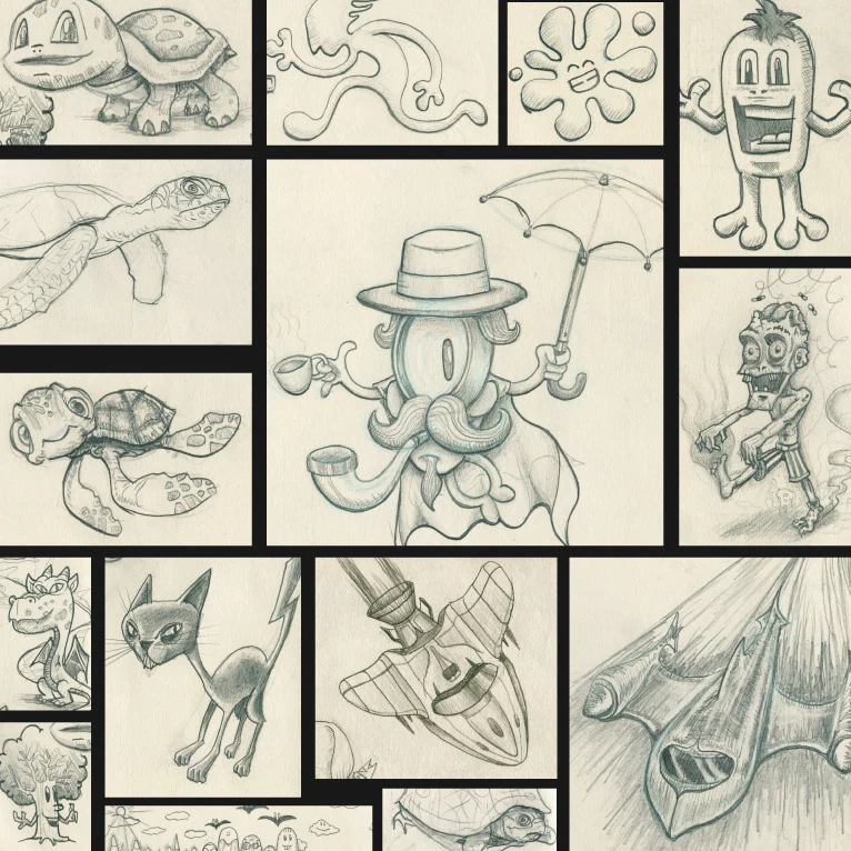 TheToonPlanet-Portfolio-pencil-sketches-drawings-01 Sketch drawing compilation