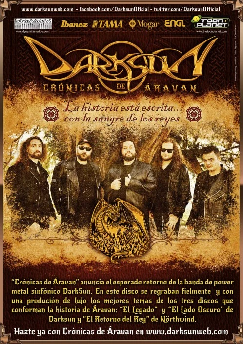 Poster design for Chronicles of Aravan, Darksun tour presenting their brand new album Poster design for Chronicles of Aravan, Darksun tour presenting their brand new album
