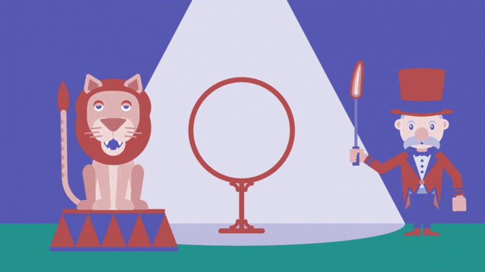 Tamer and lion gif animation