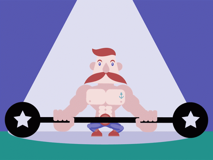 Strongman gif animation