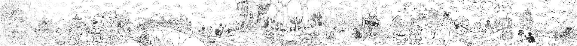 Panoramic digital sketch drawing of Wondertales form Neverland Panoramic digital sketch drawing of Wondertales form Neverland