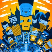 Vector character city buildings illustration artwork Vector character city buildings illustration artwork