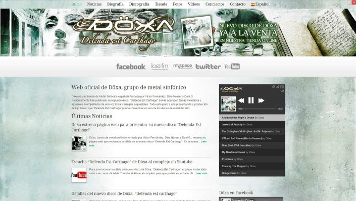 Doxa metal band web design
