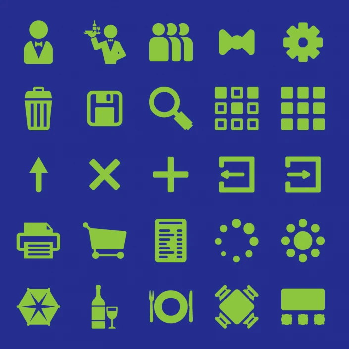 Vector hostelry app ui icon set design Vector hostelry app ui icon set design