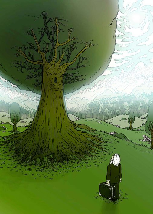 Book cover illustration, Leaf by Niggle by Tolkien Book cover illustration, Leaf by Niggle by Tolkien
