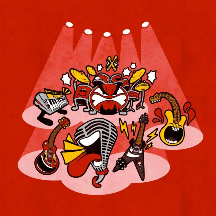 A live band vector illustration A live band vector illustration