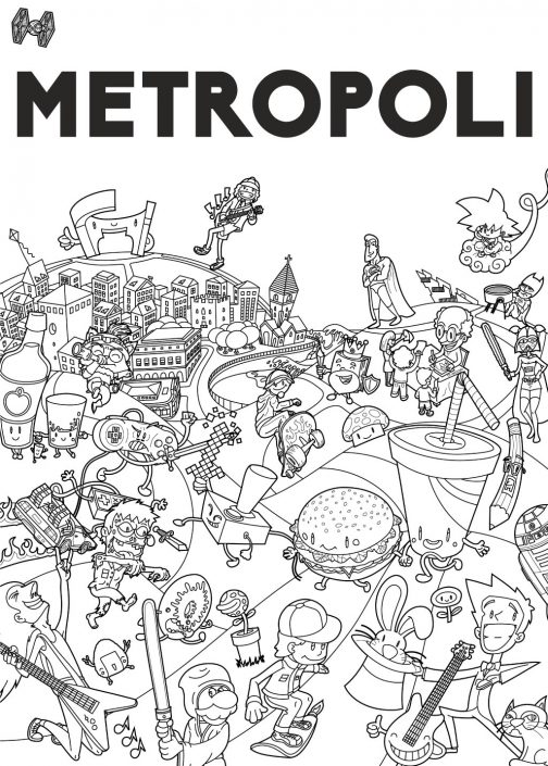 Final vector line art for Metropoli poster Final vector line art for Metropoli poster
