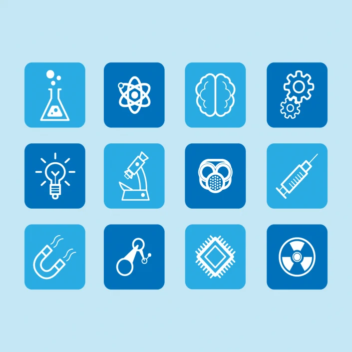 Vector science and innovation icon set design Vector science and innovation icon set design