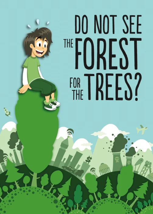 Vector illustration forest and city Vector illustration forest and city