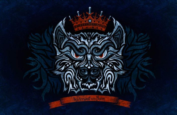 Stark direwolf vector illustration from Game of Thrones Stark direwolf vector illustration from Game of Thrones