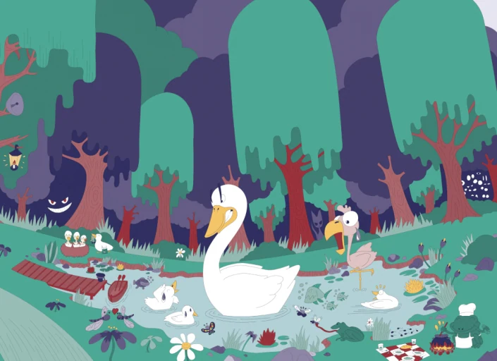 Ugly Duckling digital vector illustration Ugly Duckling digital vector illustration